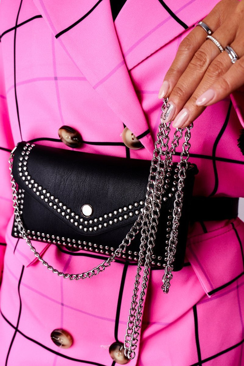 Malá obličková taška s 2in1 kamienkami Bruno Rossi Black