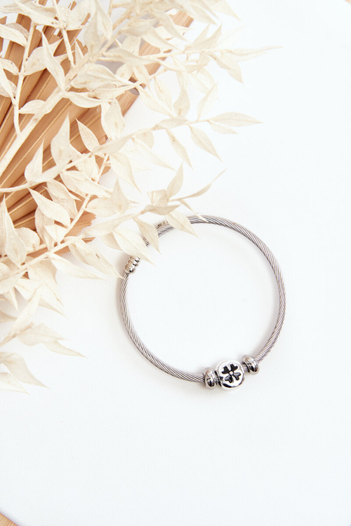 Oceľový náramok s náramkom s ďatelkou srebRNA