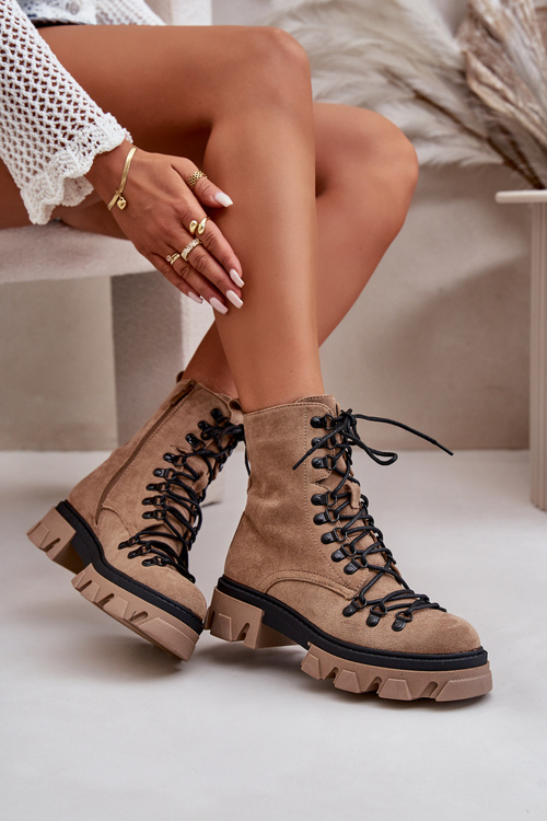 Izolované semišové topánky bedené hnedé pierro