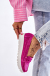 Suede Loafers na platforme Fuksja Lemar Milana