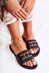 Dámske klasické flip -flops s dekoráciou Black Sherri