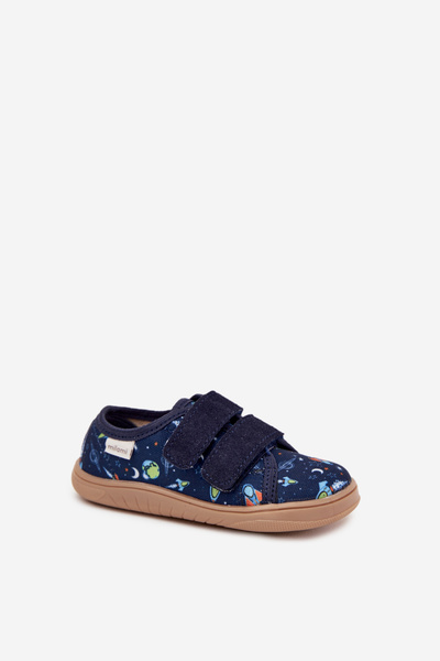 Barefoot Papuče Chlapec Kosmos Milami Tmavo Modré Saphira