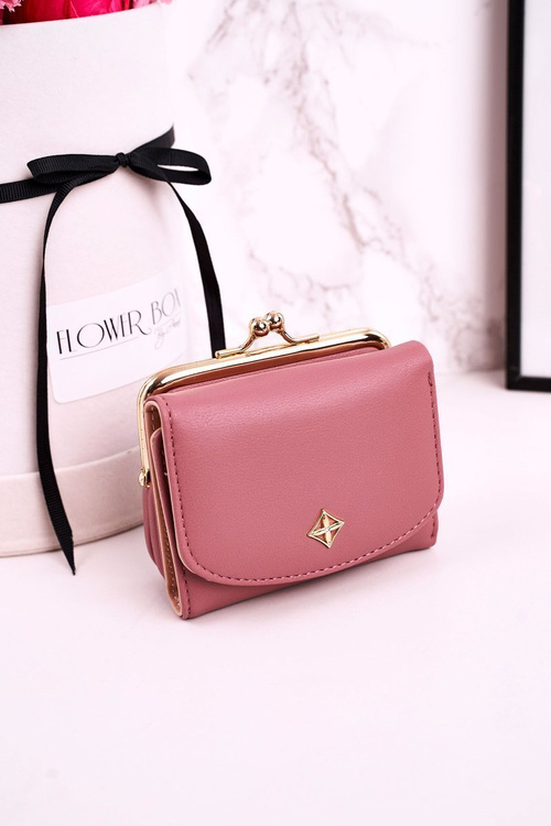 Malá dámska peňaženka pripevnená s bigielom Milano tmavo ružovou farbou