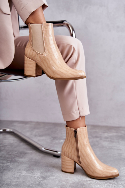 Hadí kožené topánky la.fi 260038be-xc béžová