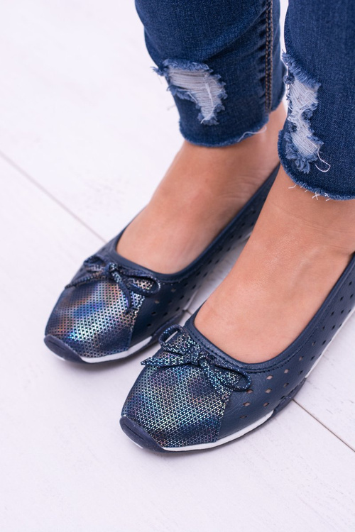 Dámské kožené námořnictvo Ballerinas Erdola