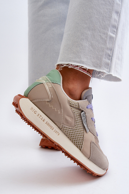 Dámské tenisky na platformě s paměťovou pěnou Big Star NN274681 béžové