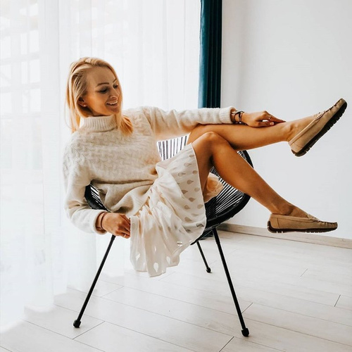 Dámské Semišové Mokasíny béžové Bolero