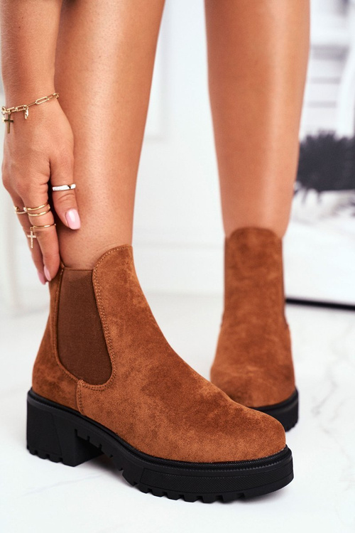 Dámske topánky s vysokým obsahom Chelsea Sidamo Camel