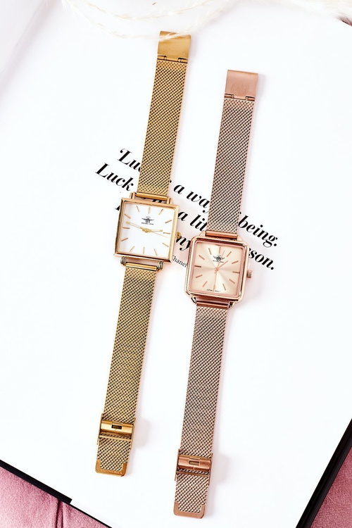 Sledujte s štvorcovým štítom Michael John Pink Gold