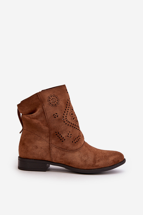 Dámske Nízke Boty S Výrezmi Na Zips Hnedé Irinette