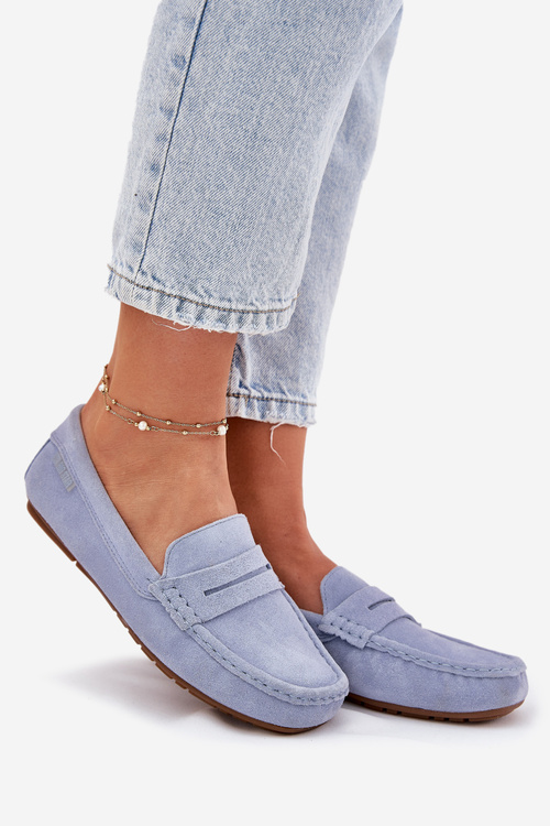 Semišové Dámské Mokasíny Big Star RR274943 Modré