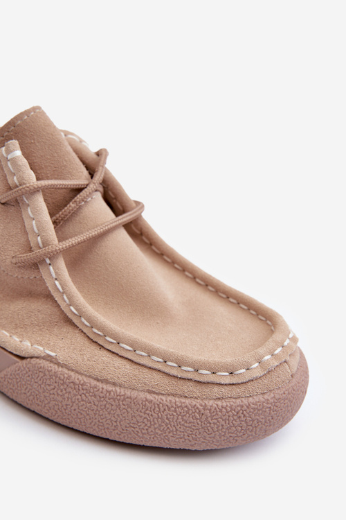 Dámske semišové topánky Sergio Leone SP021 Beige