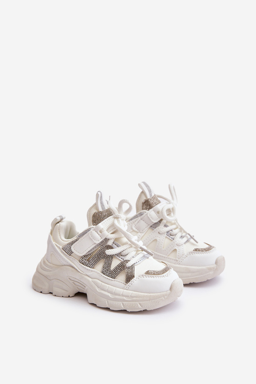 Detské Tenisky S Cirkónmi Biele Rianalla