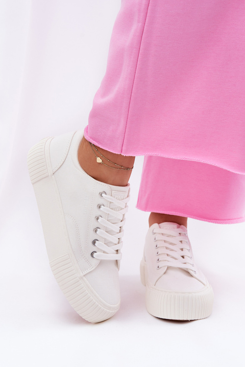 Textilné Dámske Tenisky Big Star RR274405 Biele