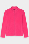 Dievčenská Fleecová Mikina S Golierom Slim Fuchsie 4F