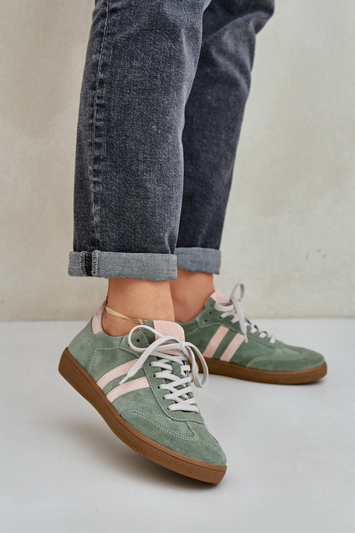 Zelené Nízké Dámské Sneakersy Zamšové Zazoo