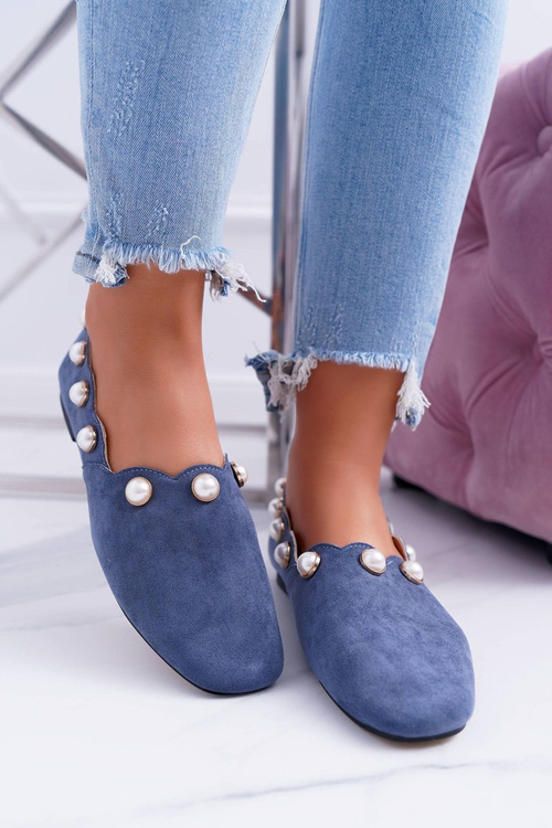 Dámska námornícka modrá balerína lu boo milis