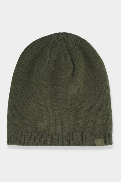 Mužská zimní čepice 4F 4FAW23ACAPM304-43S Khaki