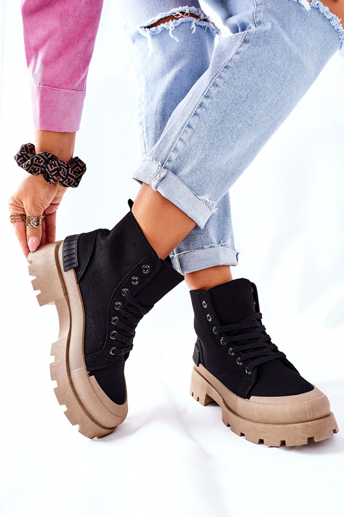 Dámské Kotníkové Boty Černé Any One