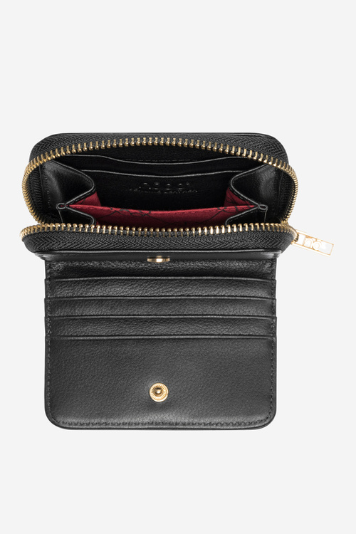 Dámska peňaženka z prírodnej kože Malá Nobo NPUR-LR0021-C020 Čierna