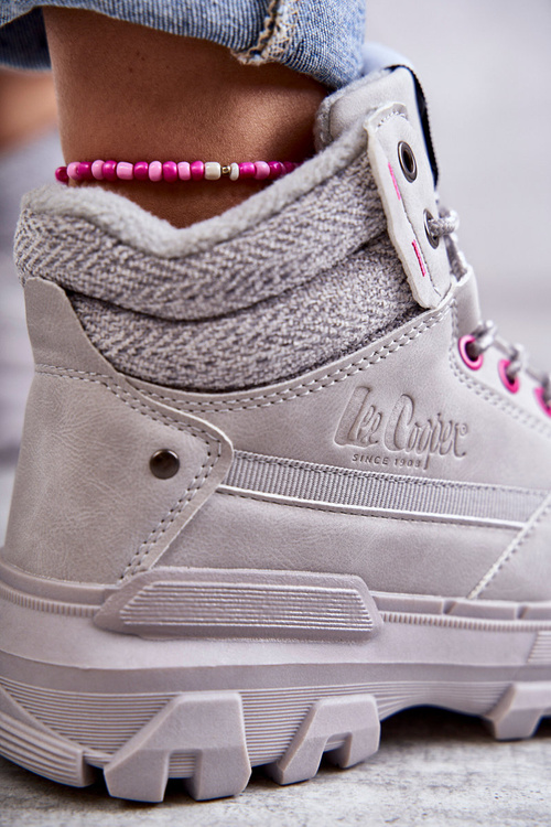 Dámské zateplené boty Lee Cooper LCJ-22-01-1373 Šede