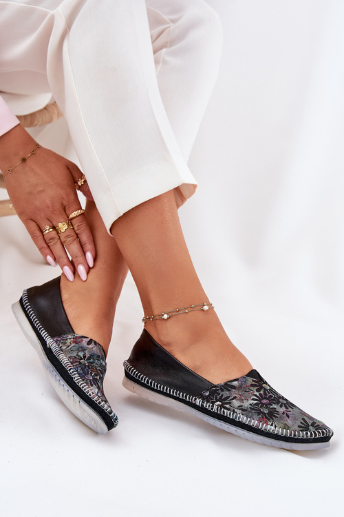 Kožené Baletky Se Vzorem Maciejka T1930-39 Černé