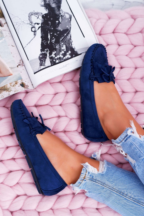 Dámske mokasíny, semišové námornícke modré espanto