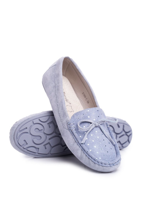 Dámske semišové mokasíry S. Barski A199 Blue