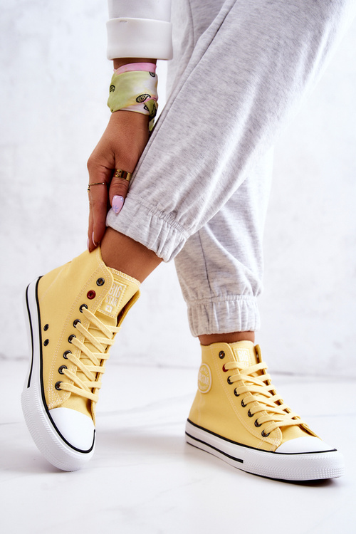 Dámské Vysoký Tenisky Big Star JJ274207 Žlutá