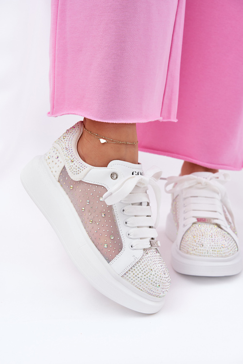 Ozdobené tenisky na platforme GOE NN2N4021 čierne