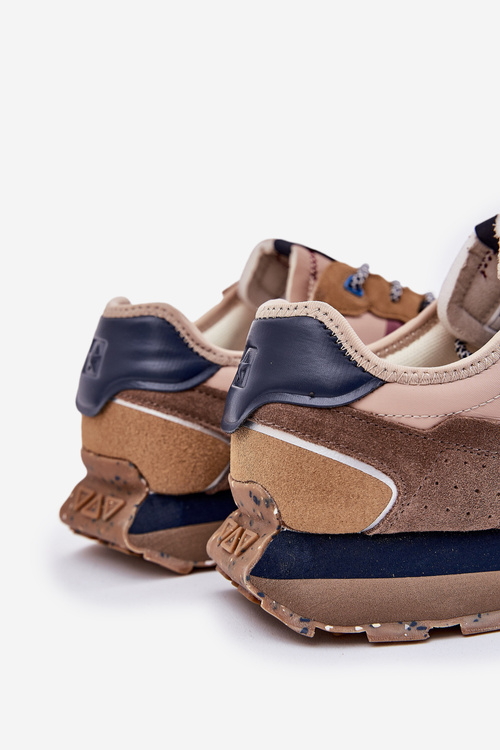 Semišové Pánske Tenisky Na Platforme Big Star RR174475 Hi-Poly System Béžové