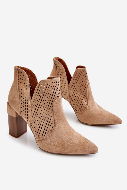 Módny semišový otvor vysoké podpätky Genevi