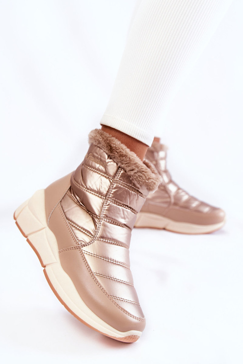 Dámske snehové topánky pre posúvač Golden-Beige