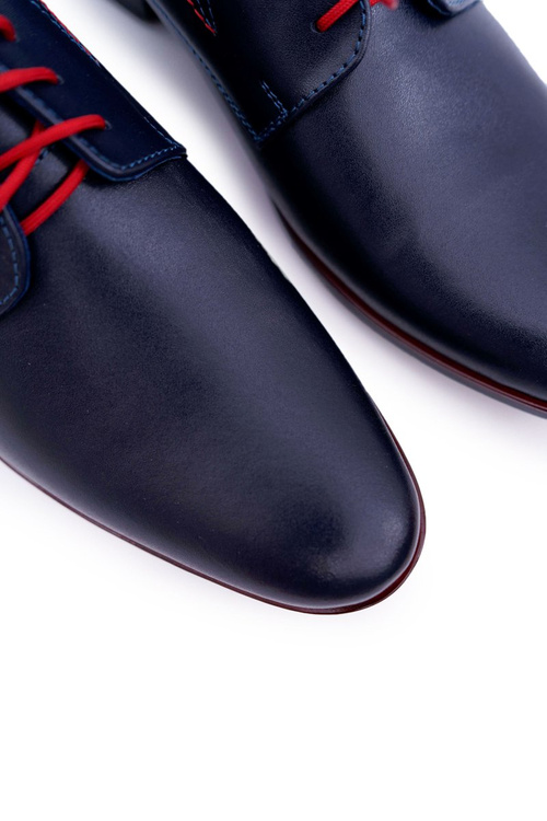 Pánské Polobotky Kožené elegantní tmavě modré Menelaos