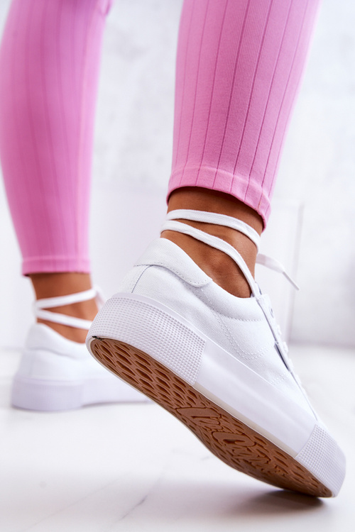 Tenisky na platformě Lee Cooper LCW-22-31-0884L Bílý