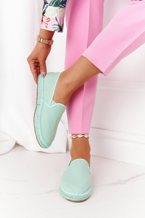 Espadrilky Na Pletené Podrážce Big Star DD274A141 Zelené