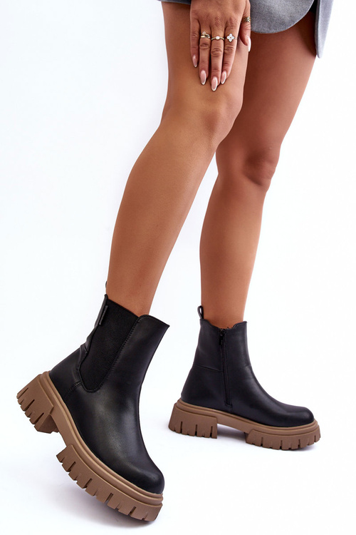 Ocieplane Masywní Botky Sztyblety Big Star MM274606 Černé