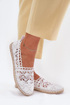 Dámské krajkové espadrilky bílé Adelira