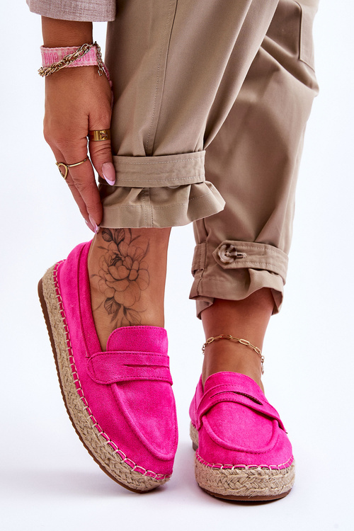 Dámské semišové espadrilky Fuchsie Keyla
