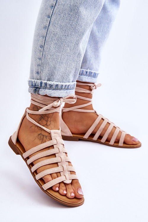 Dámske semišové sandále Roman béžové semper