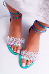Dámske sandále lu boo modré kryštály Madina