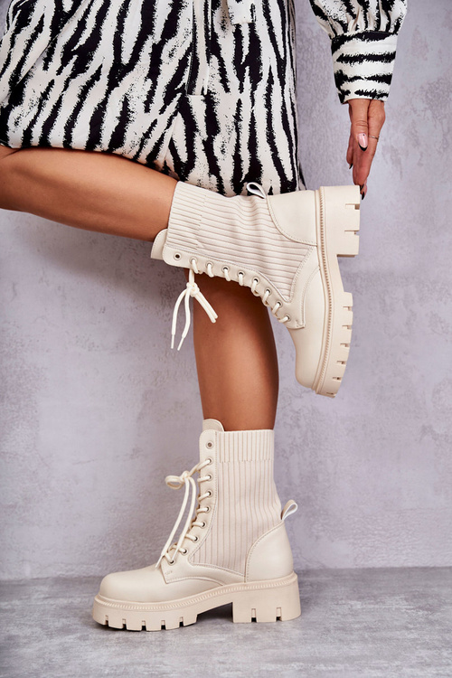 Dámské Pracovní Boty S Ponožkami Béžove Abigail