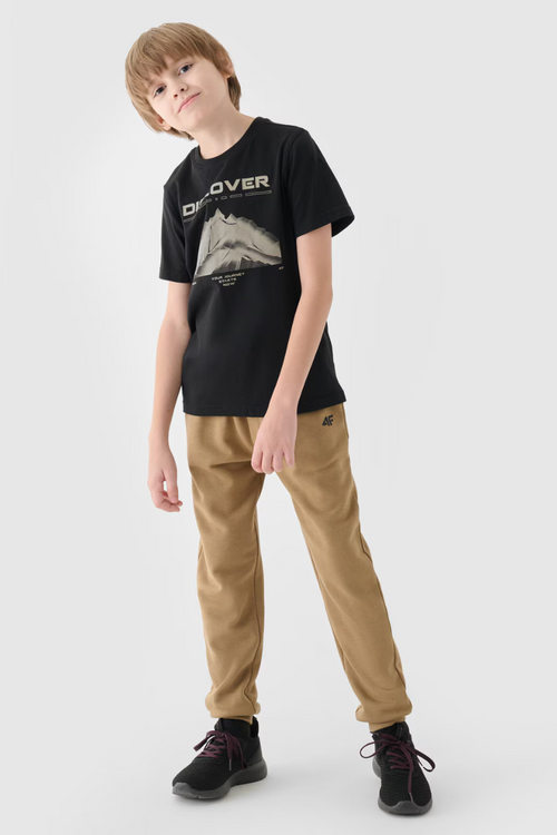 Tričko s potiskem pro chlapce 4F Černé 4FJWAW24TTSHM1553-20S