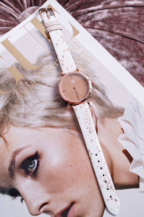 Dámske hodinky Michael John Beige Snake Glami