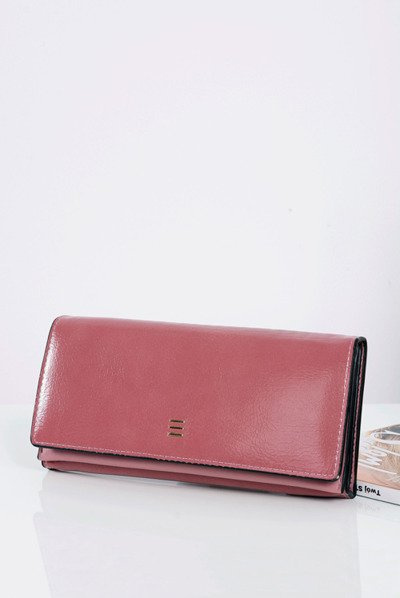Veľká dámska ružová módna peňaženka