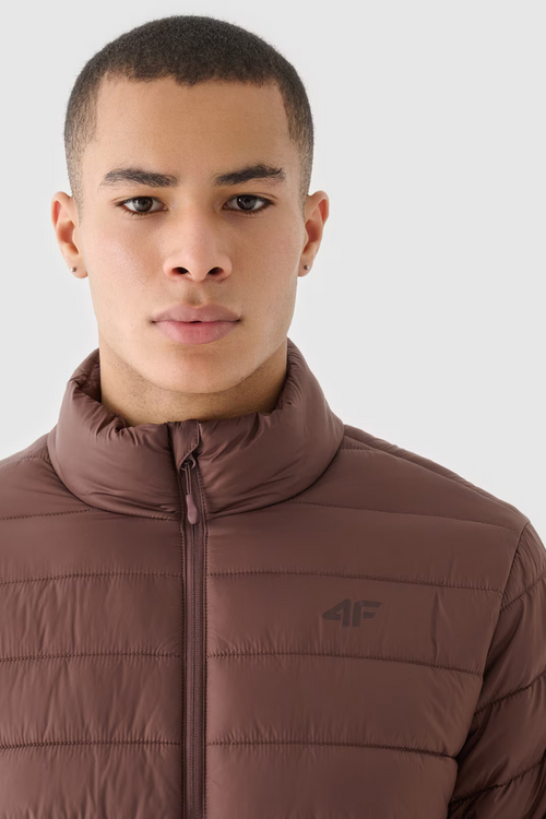 Pánská Přehozová Bunda Se Syntetickou Výplní Hnědá 4F 4FWAW24TDJAM483-80S