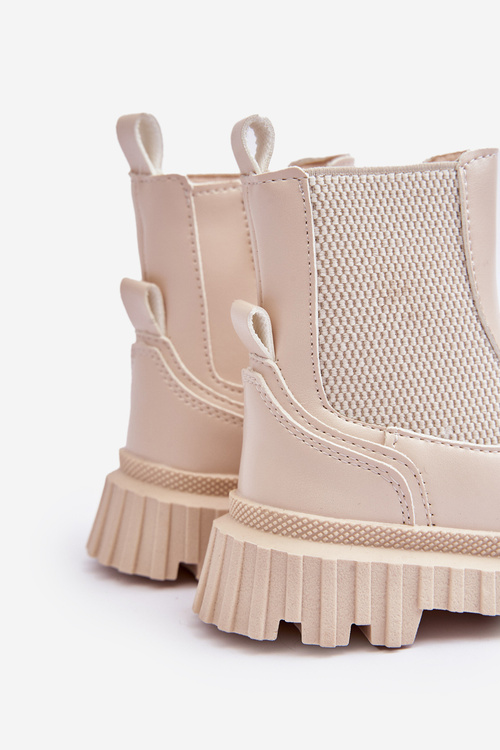 Detské topánky pre béžový izolovaný zips jolynn