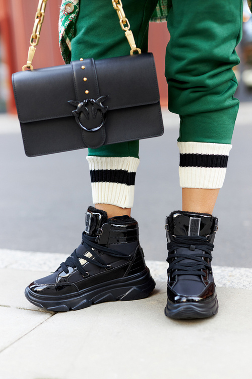 Izolované snehové topánky veľká hviezda II274311 čierna