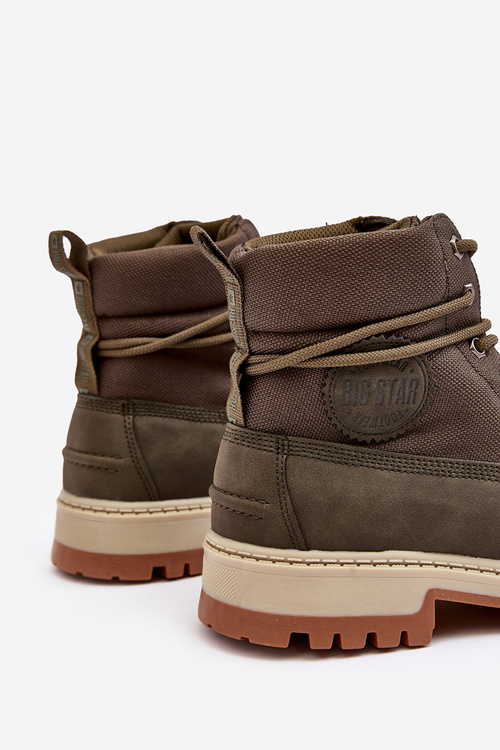 Pánské Trapery Memory Foam Botky Big Star KK174205 Khaki