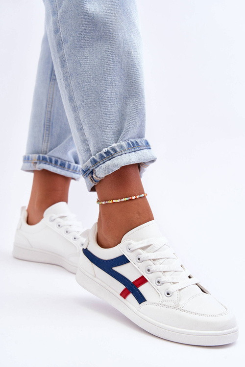 Dámské sportovní boty nízké se pásky bílé Alemessa